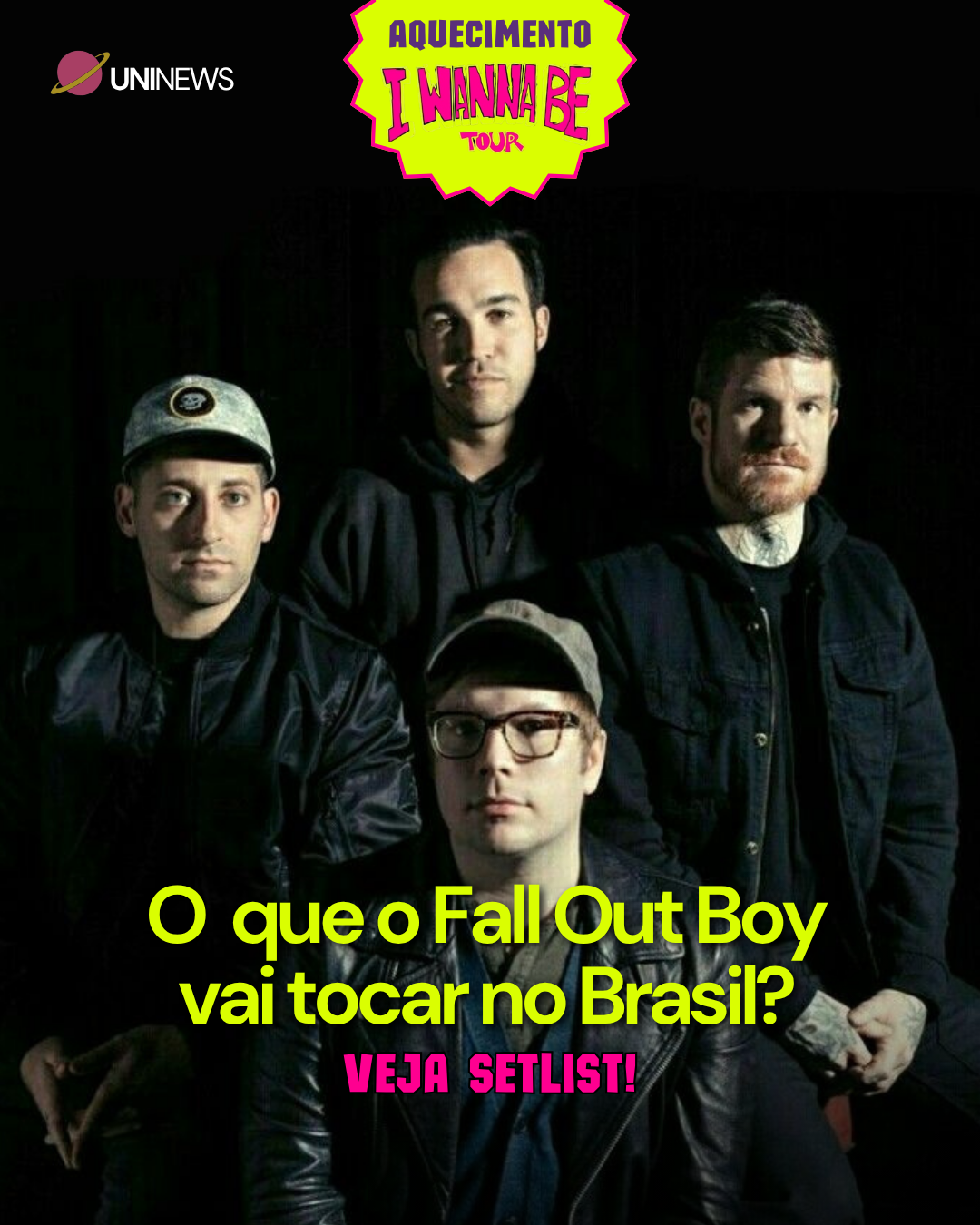 Fall Out Boy no Brasil: o que esperar do setlist da I Wanna Be Tour